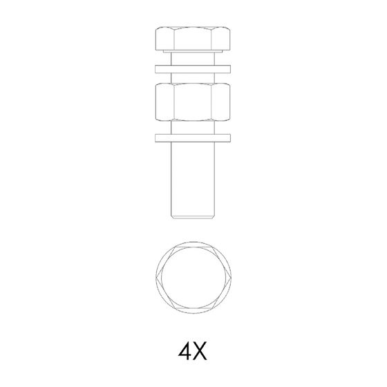 Kessel Schraubenset für Guss-Formteile DN 80/DN 100, M16x65mm