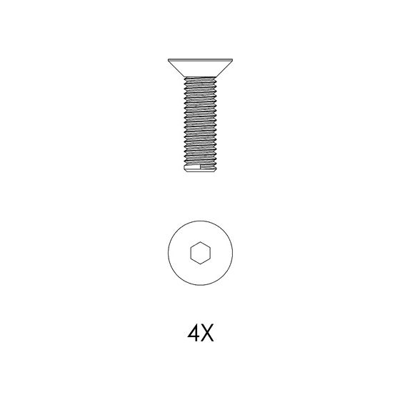 Kessel Schraubenset für Aufsatzstücke, M10x35, Edelstahl A4, 680593