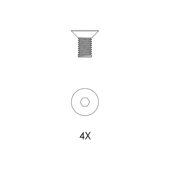 Kessel Schraubenset für Senkkopfschrauben, M10x20, A4, 680663