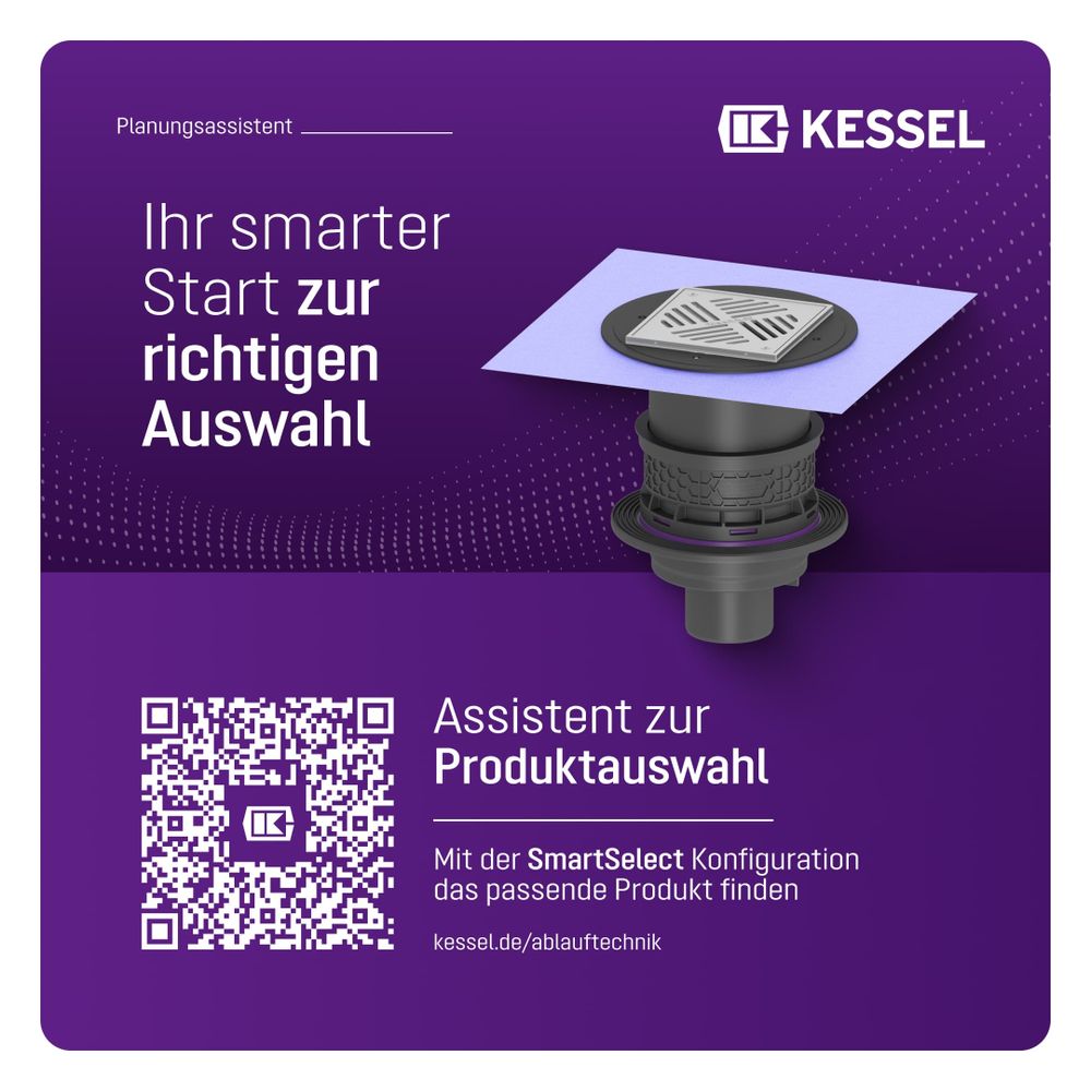 Kessel Kellerablauf Universale Plus Variofix, mit Rückstauverschluss, Auslauf senkrecht... KESSEL-27651 4026092096888 (Abb. 7)