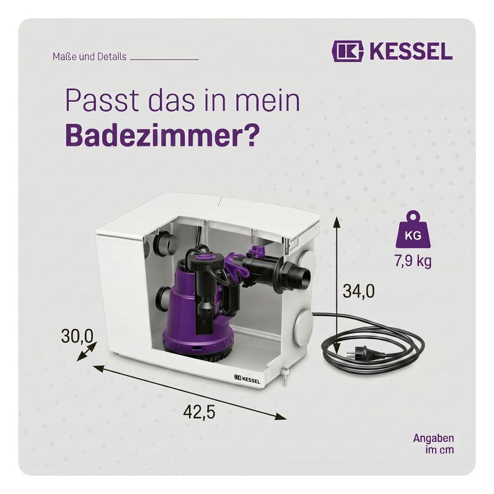 Kessel Hebeanlage Minilift S KTP 300, 2-polig, S1, mechanisch... KESSEL-28561 4026092096970 (Abb. 2)