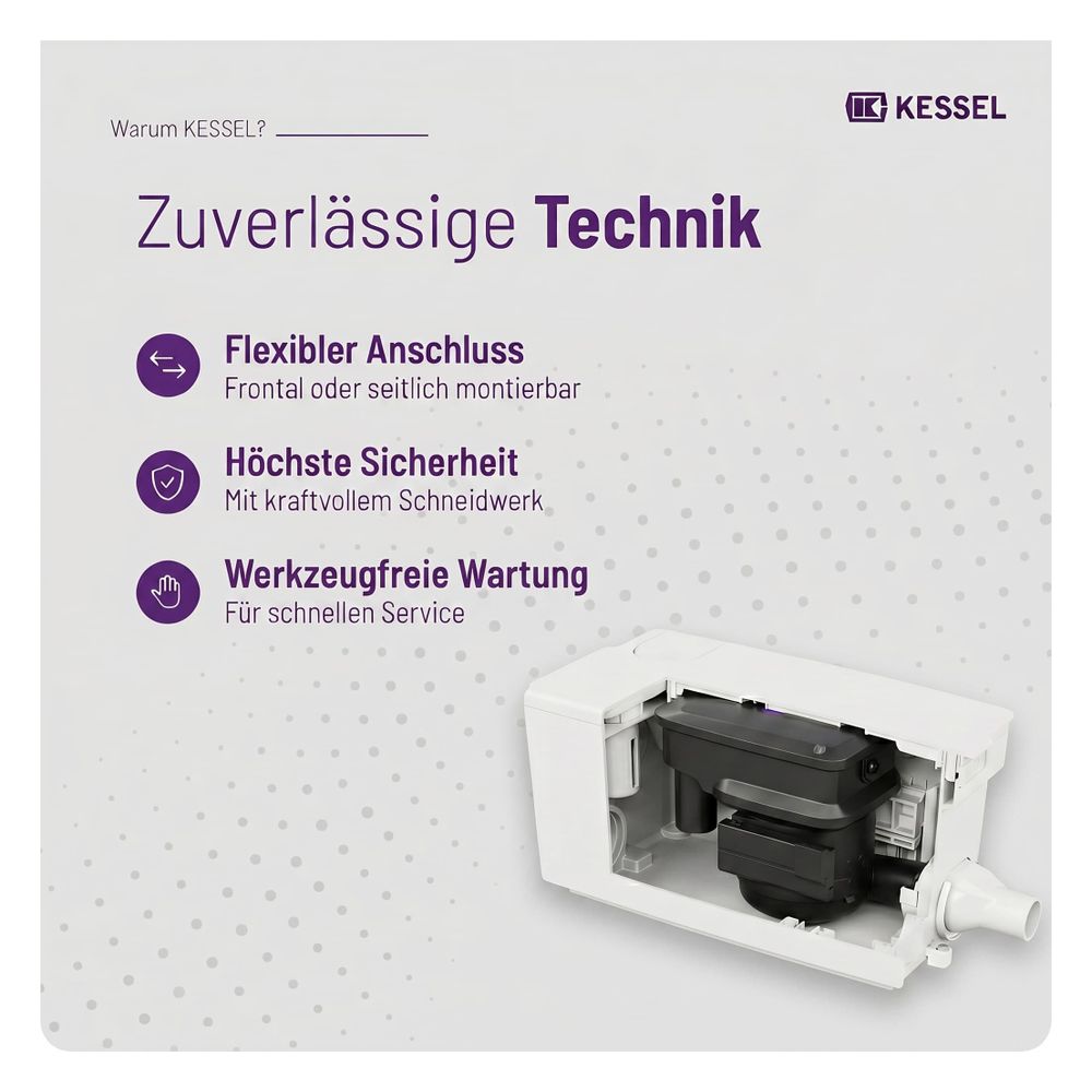 Kessel Kleinhebeanlage Minilift S GTF 250-S3, 230V, 6,5m3/h, Weiß... KESSEL-28564 4026092111611 (Abb. 4)