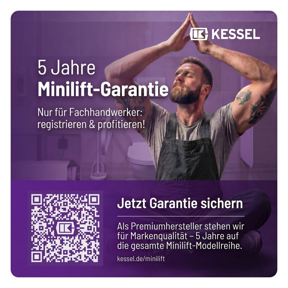 Kessel Kleinhebeanlage Minilift S GTF 250-S3, 230V, 6,5m3/h, Weiß... KESSEL-28564 4026092111611 (Abb. 7)