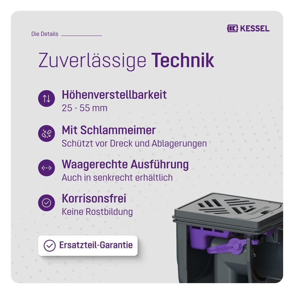 Kessel Kellerablauf DN 100, 200mm, Rost Schwarz, 33101... KESSEL-33101 4026092007860 (Abb. 4)