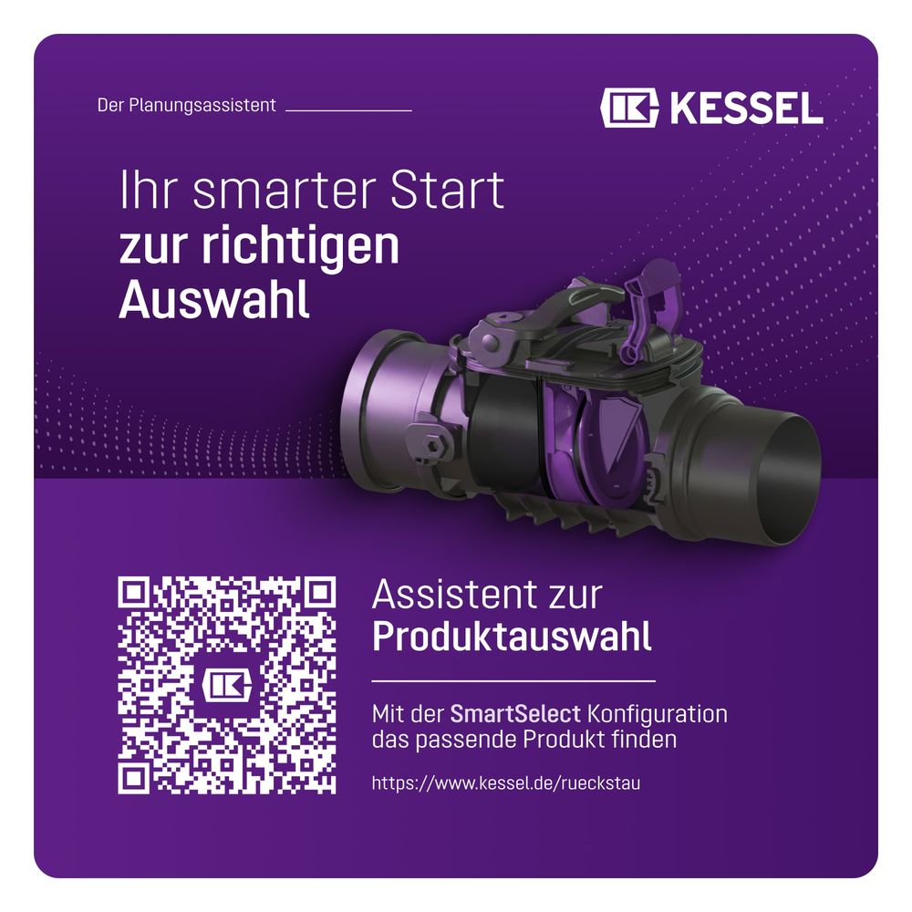 Kessel Rückstauverschluss Staufix, DN 100 Typ 1, freiliegend... KESSEL-720100 4026092076033 (Abb. 7)