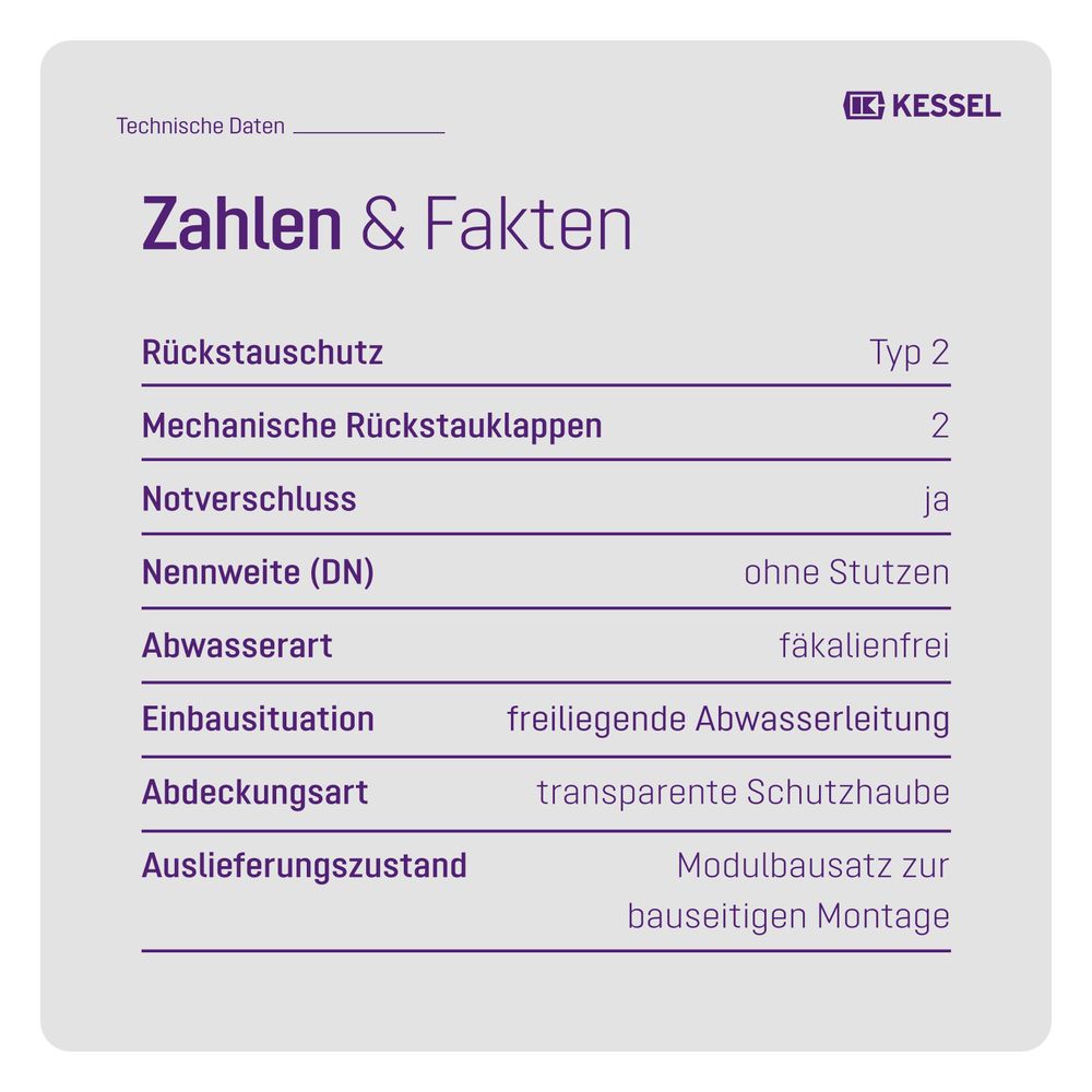 Kessel Rückstauverschluss Staufix, SWA Typ 2, freiliegend... KESSEL-73000.10 4026092053836 (Abb. 6)