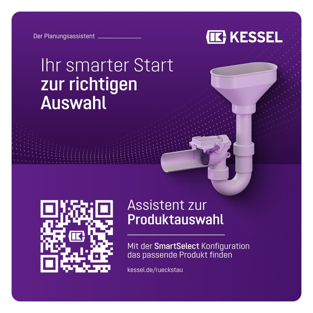 Kessel Rückstauverschluss Staufix Siphon DN 50 Einlauftrichter Typ 5... KESSEL-73053 4026092027622 (Abb. 5)