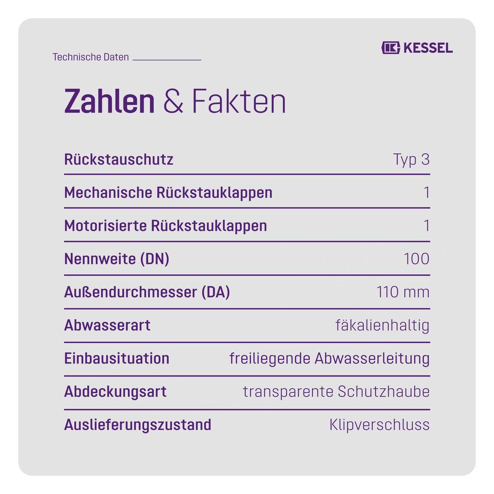 Kessel Rückstauautomat Staufix FKA, DN 100, Schaltgerät Comfort, freiliegend... KESSEL-84100 4026092046333 (Abb. 6)