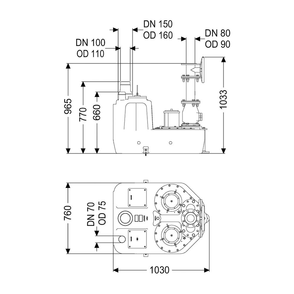 Kessel Hebeanlage Aqualift F XL 200 l Duo SPF 3000-S1, Schieber aus Guss... KESSEL-11108 4026092057759 (Abb. 2)