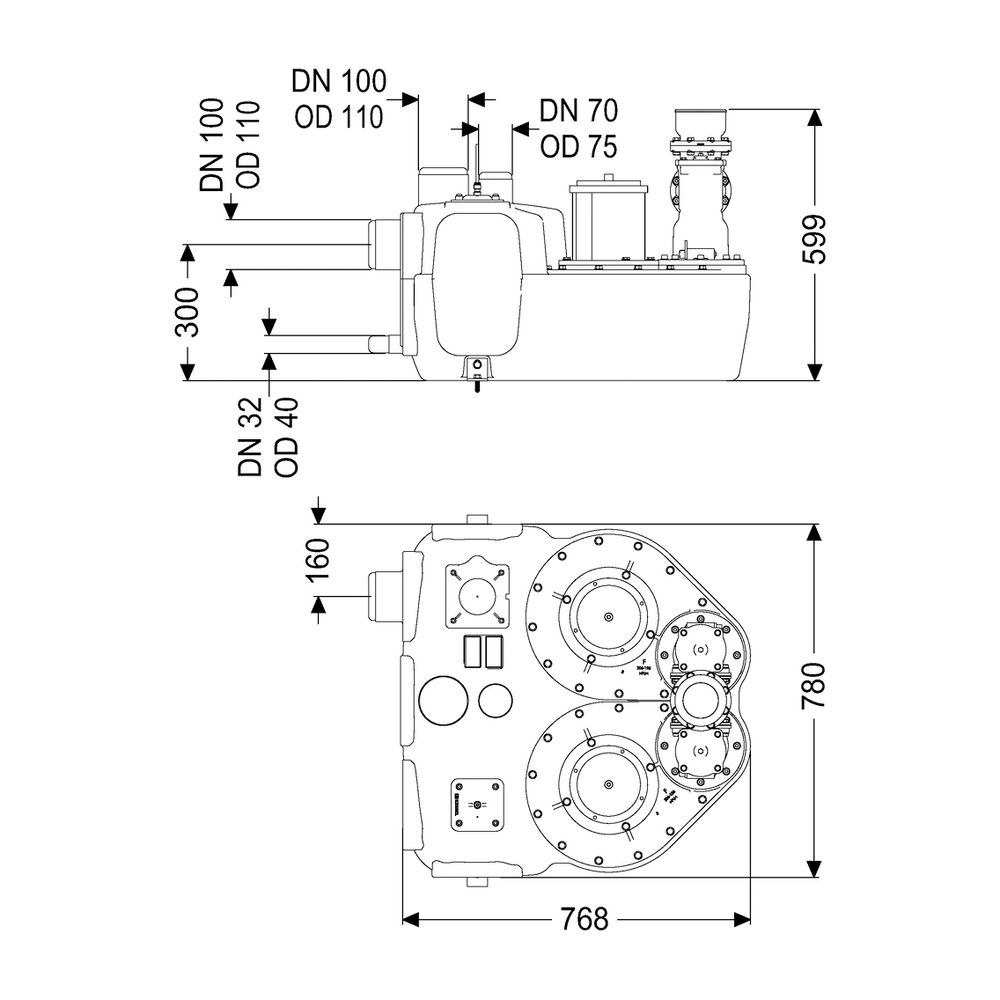 Kessel Hebeanlage Aqualift F Duo Comfort SPF 1500-S1, ohne Schieber... KESSEL-11604 4026092071021 (Abb. 2)