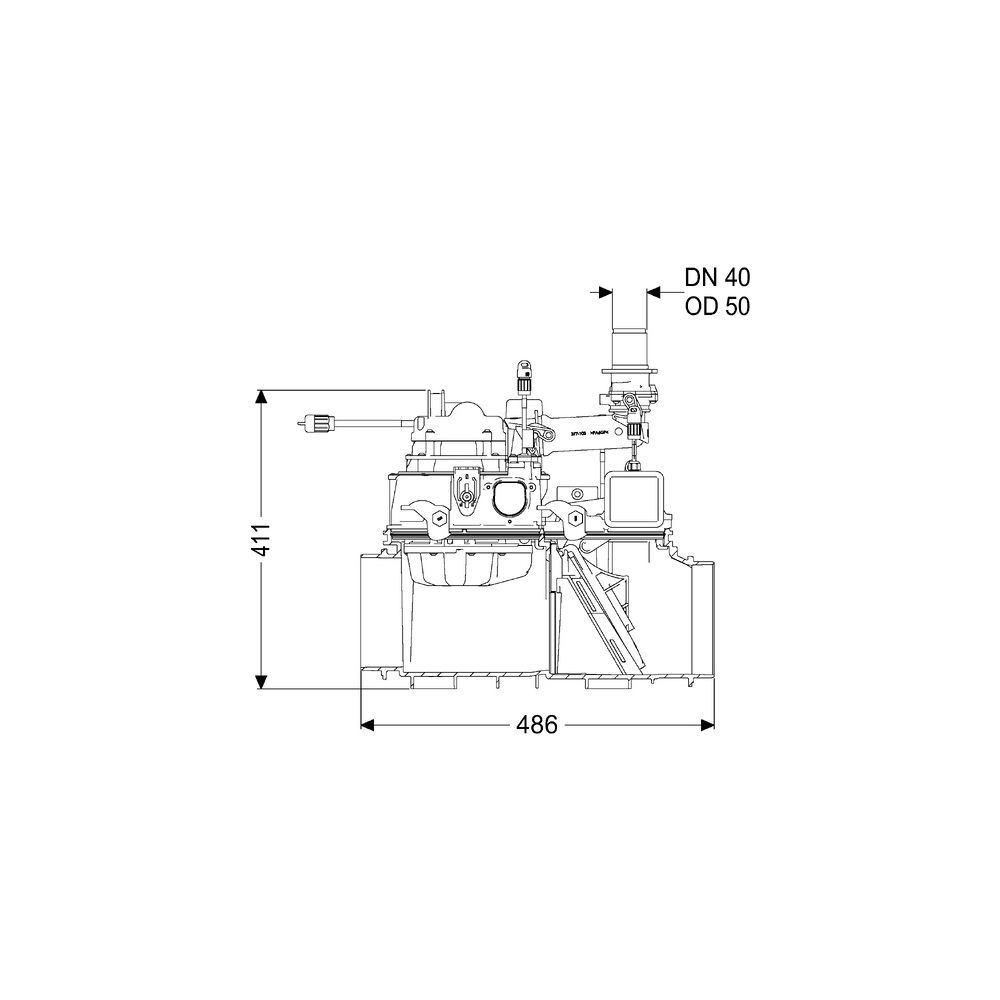 Kessel Rohbaukit Ecolift M, 516-669mm Einbautiefe, 405x243x405mm, Schwarz... KESSEL-21000-RBK 4026092097144 (Abb. 2)