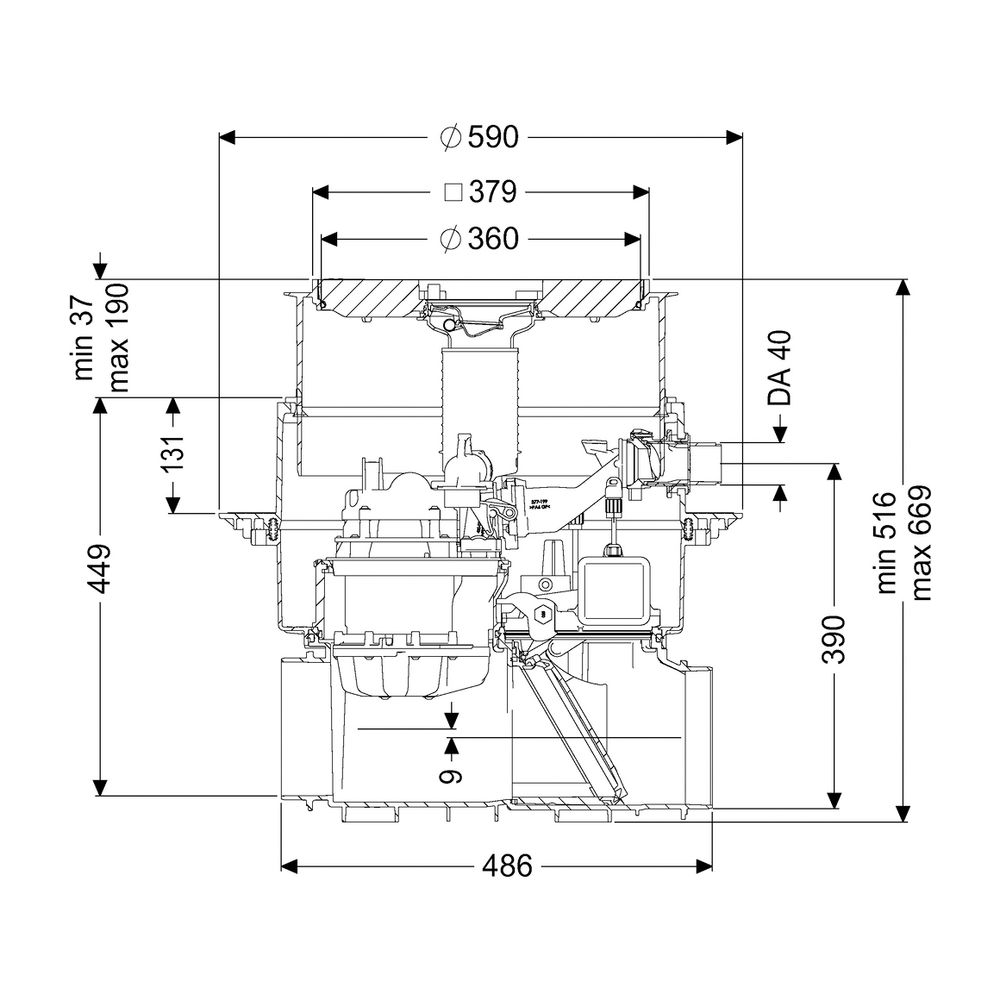 Kessel Rückstauhebeanlage Ecolift ohne Stutzen Bodenplatte, Schwarz... KESSEL-21000S 4026092058558 (Abb. 2)