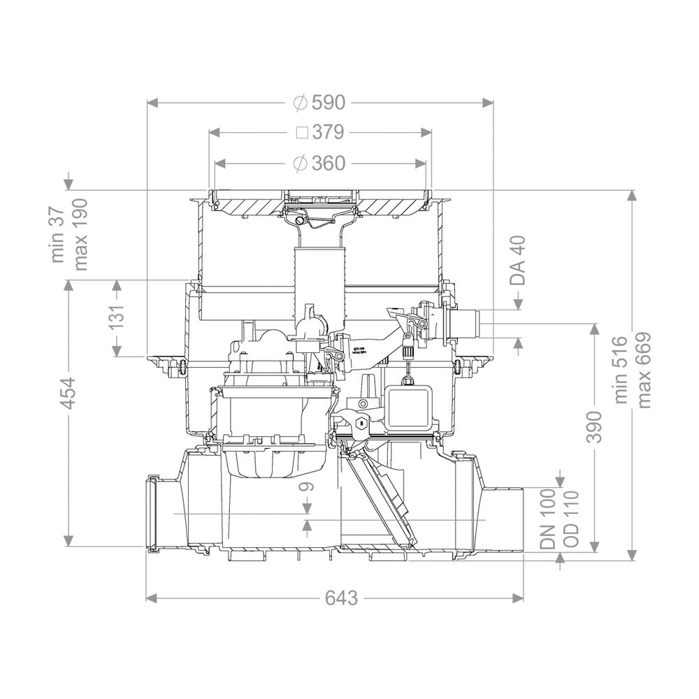 Kessel Rückstauhebeanlage Ecolift DN 100 Bodenplatte, befliesbar... KESSEL-21100X 4026092046845 (Abb. 2)