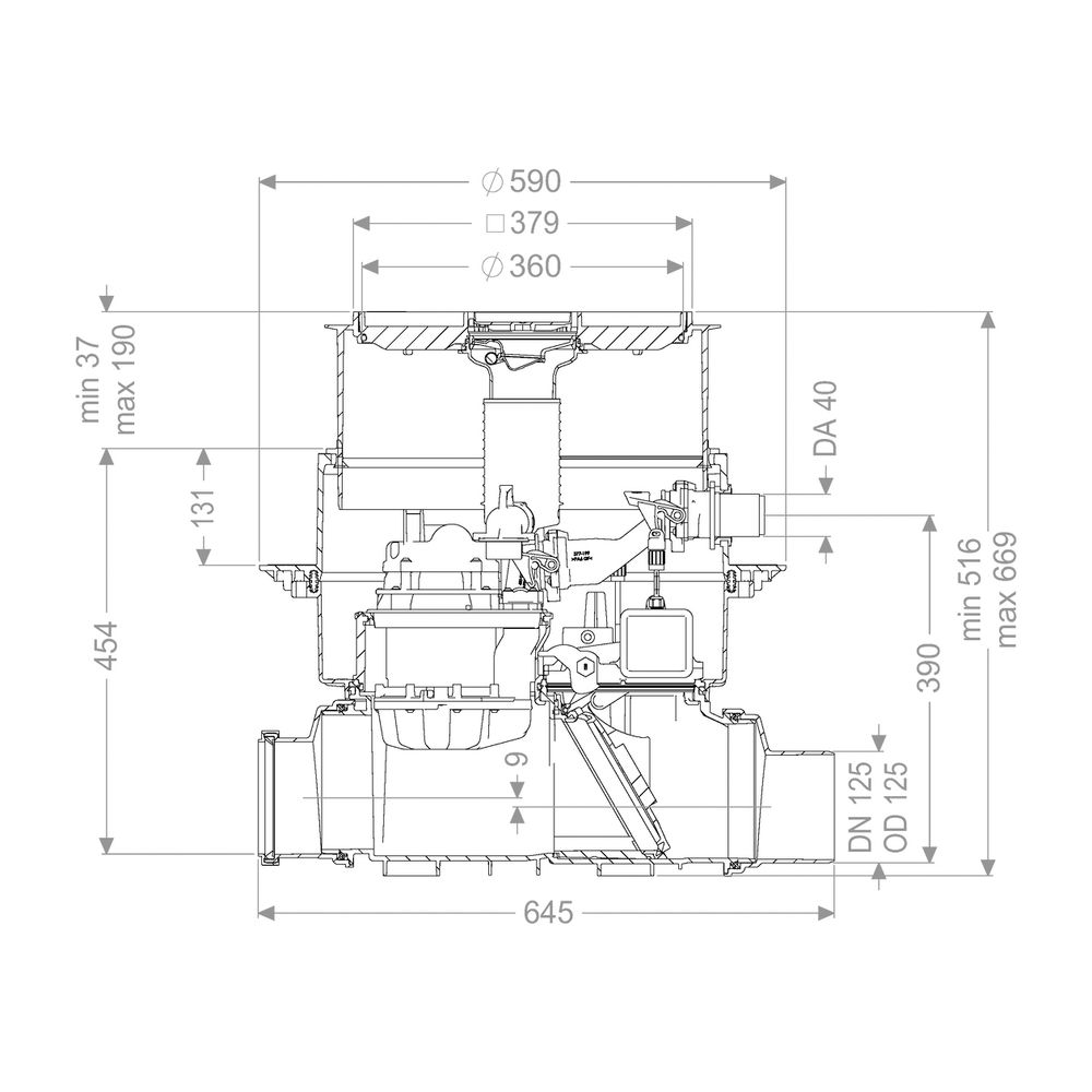 Kessel Rückstauhebeanlage Ecolift DN 125 Bodenplatte, befliesbar... KESSEL-21125X 4026092046852 (Abb. 2)