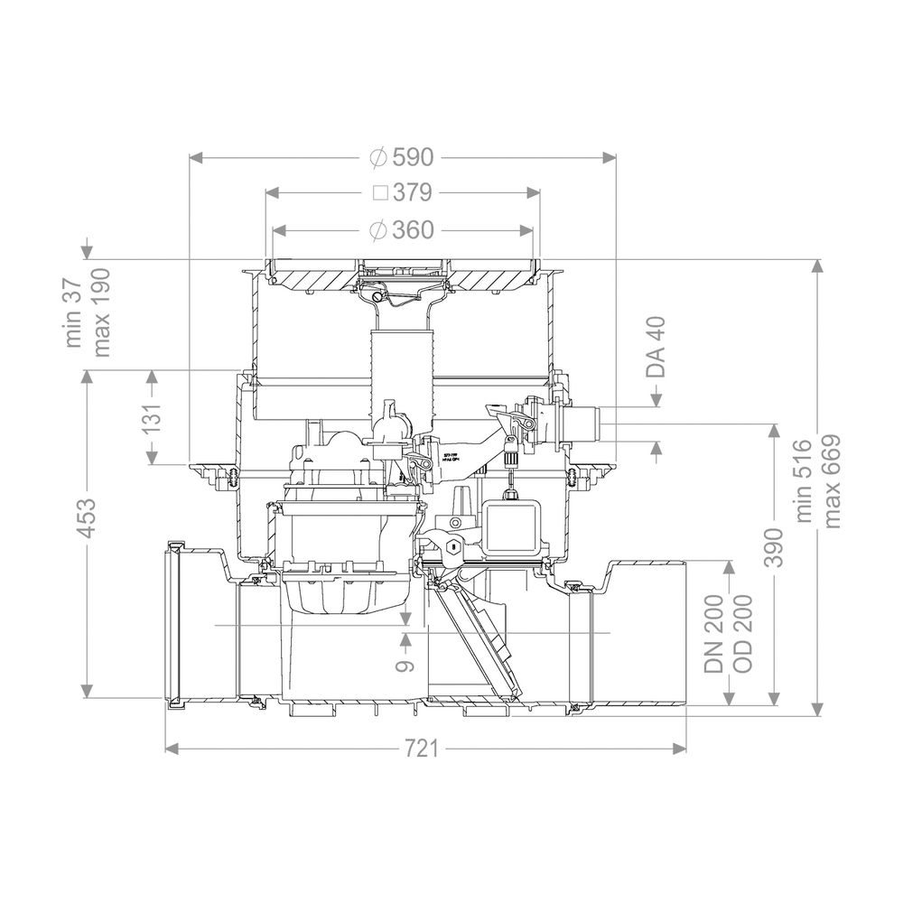 Kessel Rückstauhebeanlage Ecolift DN 200 Bodenplatte, befliesbar... KESSEL-21200X 4026092046876 (Abb. 2)