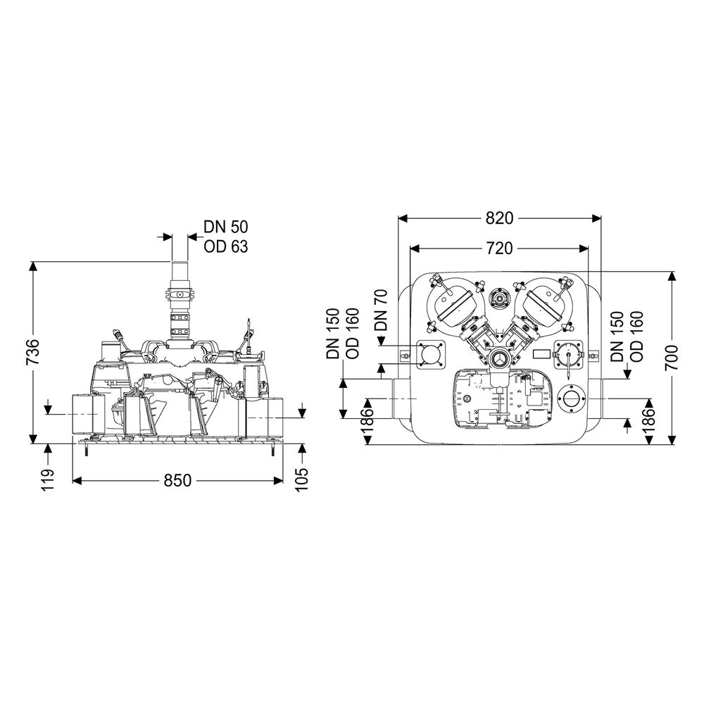 Kessel Hybridhebeanlage Ecolift L Duo SPF 1350-S3, SWA, DN 150, 26m3/h, max. Förderhöhe 1... KESSEL-22001 4026092105795 (Abb. 2)