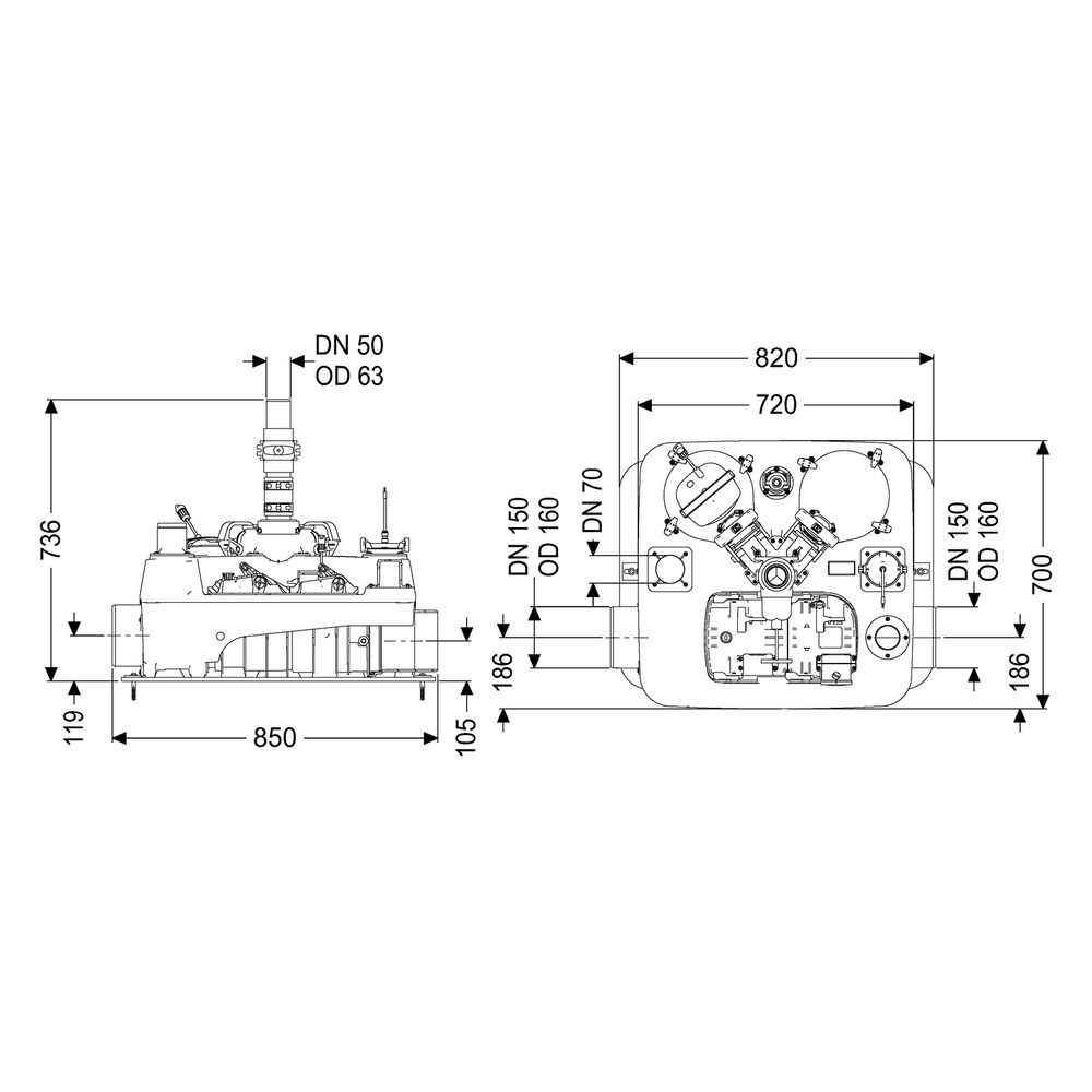 Kessel Hybridhebeanlage Ecolift L Mono SPF 1350-S3, FKA, DN 150, 26m3/h, max. Förderhöhe ... KESSEL-22002 4026092105801 (Abb. 2)