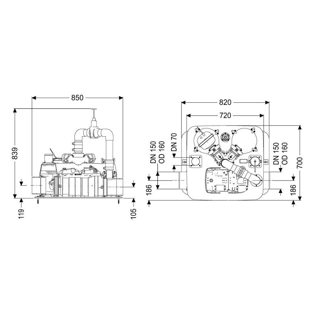 Kessel Hybridhebeanlage Ecolift L Mono SPF 1350-S3, SWA, DN 150, 26m3/h, max. Förderhöhe ... KESSEL-22004 4026092105825 (Abb. 2)
