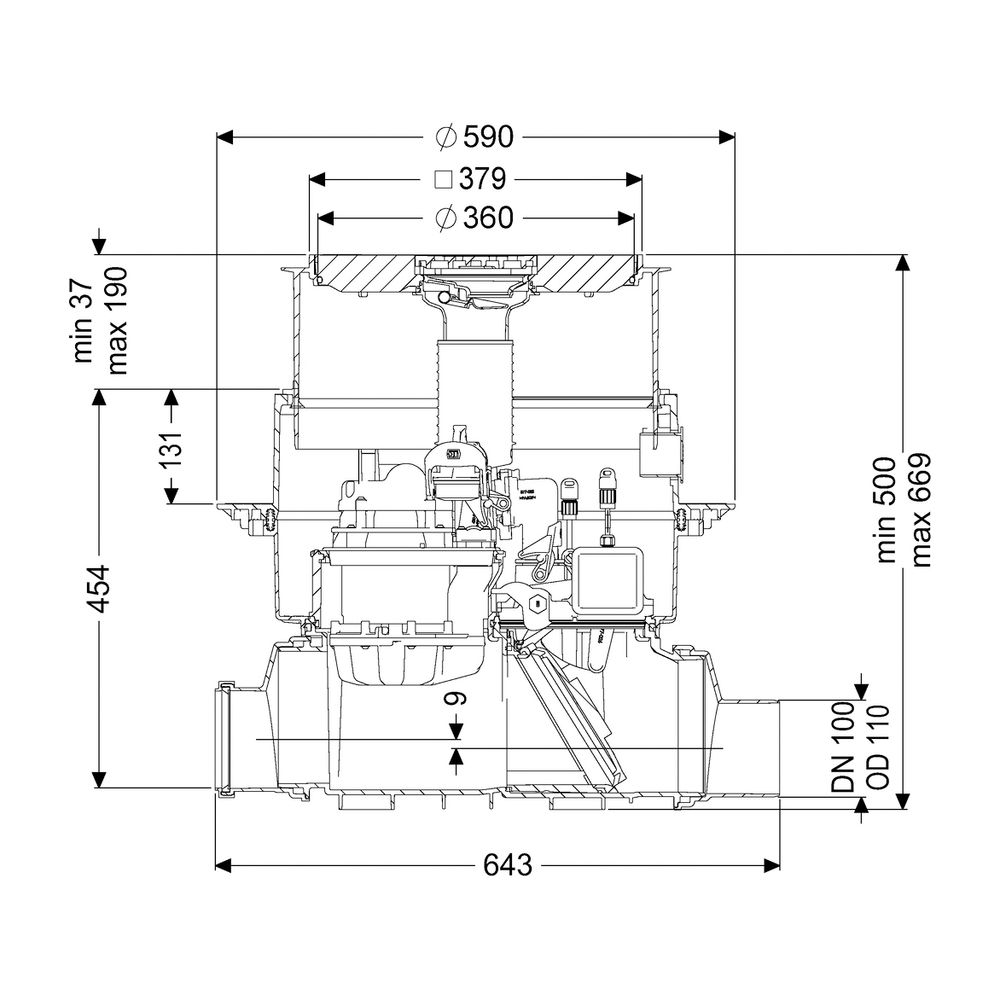 Kessel Rückstaupumpanlage Pumpfix F DN 100 Bodenplatte, Schwarz... KESSEL-24100S 4026092046524 (Abb. 2)