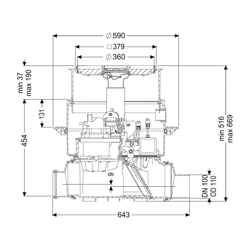 Kessel Rückstaupumpanlage Pumpfix F DN 100 Bodenplatte, befliesbar... KESSEL-24100X 4026092046531 (Abb. 2)