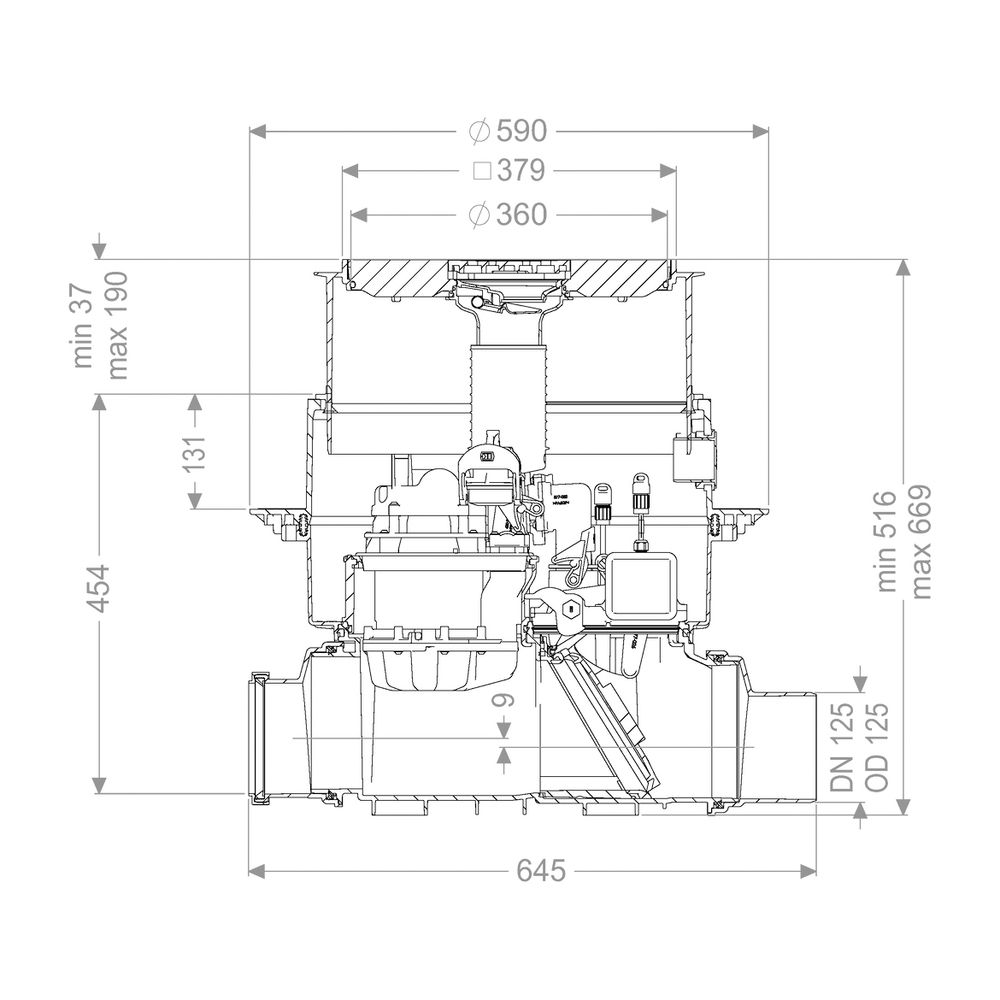 Kessel Rückstaupumpanlage Pumpfix F DN 125 Bodenplatte, Schwarz... KESSEL-24125S 4026092046548 (Abb. 2)