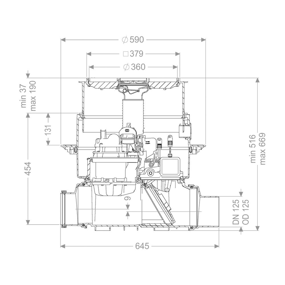 Kessel Rückstaupumpanlage Pumpfix F DN 125 Bodenplatte, befliesbar... KESSEL-24125X 4026092046555 (Abb. 2)