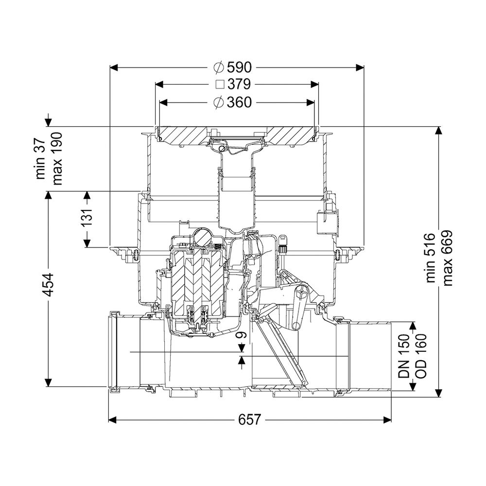 Kessel Rückstaupumpanlage Pumpfix F DN 150 Bodenplatte, Schwarz... KESSEL-24150S 4026092046562 (Abb. 2)