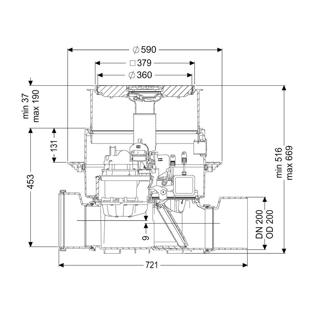 Kessel Rückstaupumpanlage Pumpfix F DN 200 Bodenplatte, Schwarz... KESSEL-24200S 4026092046586 (Abb. 2)