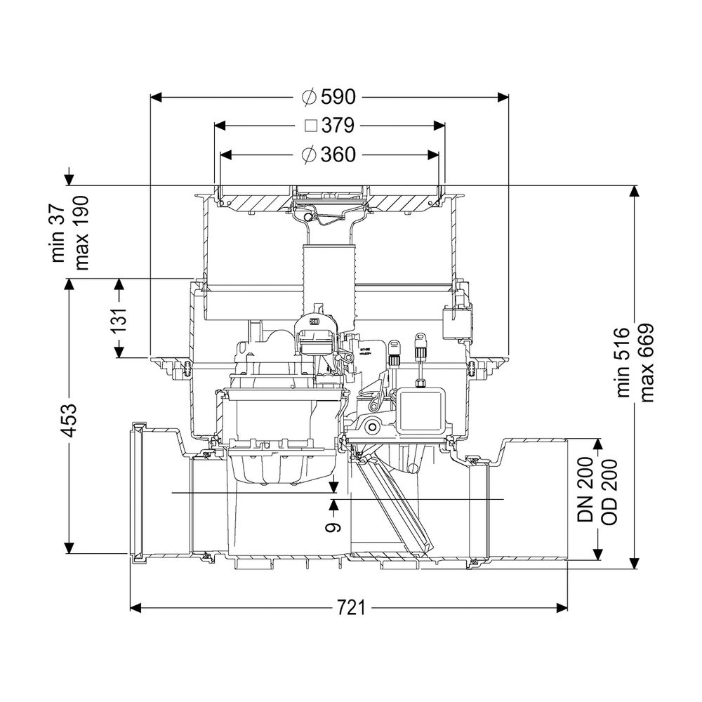 Kessel Rückstaupumpanlage Pumpfix F DN 200 Bodenplatte, befliesbar... KESSEL-24200X 4026092046593 (Abb. 2)