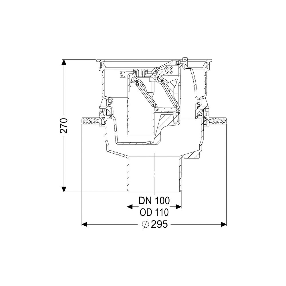 Kessel Grundkörper Universale Plus mit Rückstauverschluss, WU-Flansch werksseitig vormont... KESSEL-27650 4026092096932 (Abb. 2)