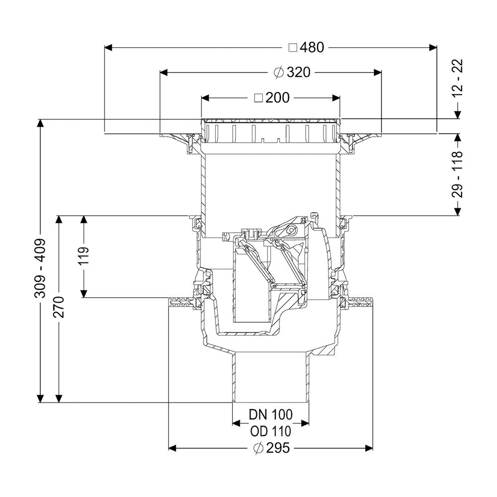 Kessel Kellerablauf Universale Plus Variofix, Rückstauverschluss, wasserundurchlässig, Au... KESSEL-27651 4026092096888 (Abb. 2)