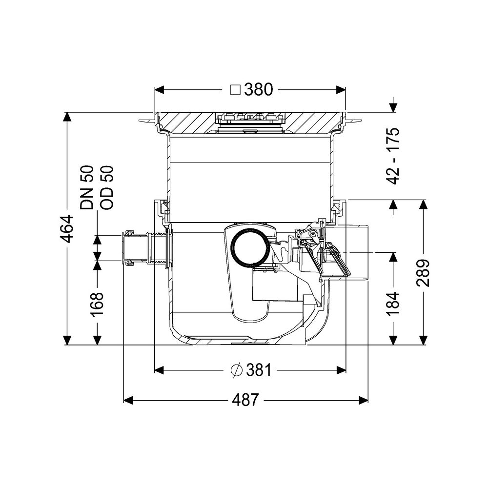 Kessel Rohbaukit Pumpfix S Underfloor DN 100, 330-460mm, Kunststoff, Schwarz... KESSEL-280451S-RBK 4026092106815 (Abb. 2)