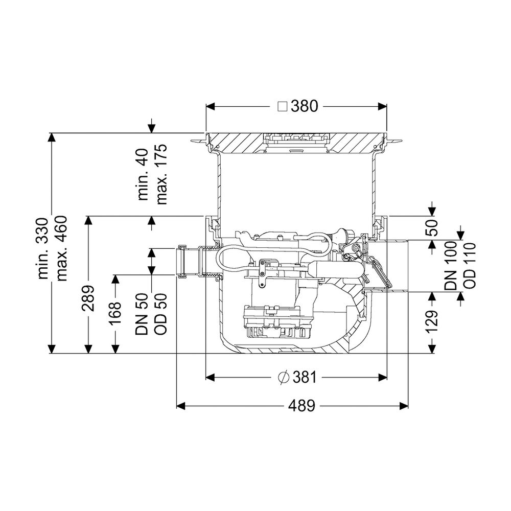 Kessel Rückstaupumpanlage Pumpfix S DN 100 mit schwarzer Abdeckplatte... KESSEL-280451S 4026092085516 (Abb. 2)