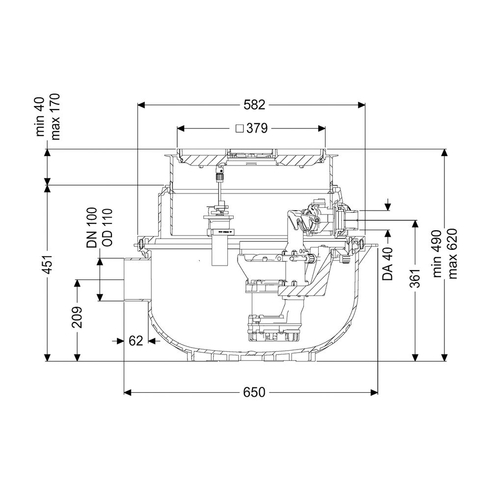 Kessel Hebeanlage Aqualift S Compact Duo GTF 500 Bodenplatte, befliesbar... KESSEL-280530X 4026092082690 (Abb. 2)