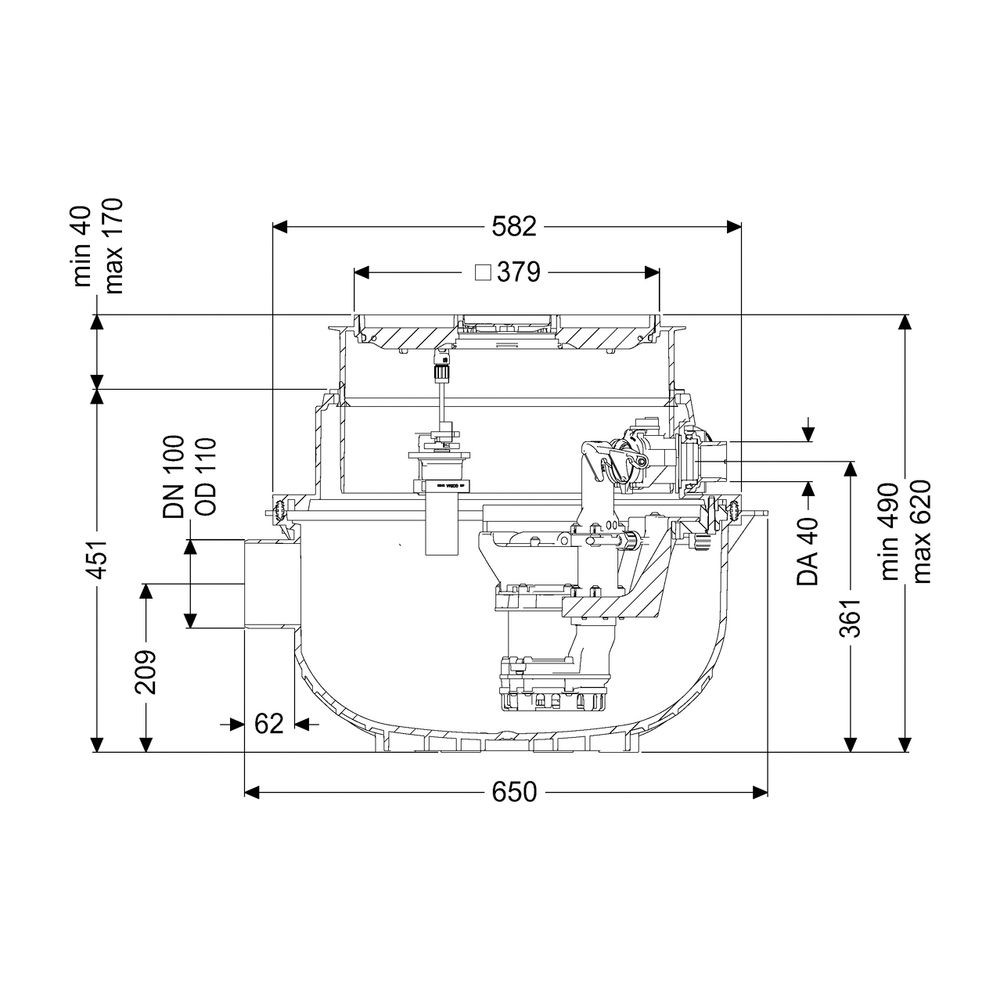 Kessel Hebeanlage Aqualift S Compact Duo GTF 500 resistant, Bodenplatte, befliesbar... KESSEL-280530XC 4026092082713 (Abb. 2)