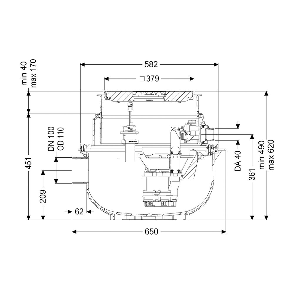 Kessel Hebeanlage Aqualift S Compact Tronic GTF 500 resistant, Bodenplatte... KESSEL-280550SC 4026092082669 (Abb. 2)