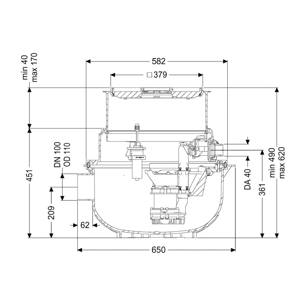 Kessel Hebeanlage Aqualift S Compact Tronic GTF 500 Bodenplatte, befliesbar... KESSEL-280550X 4026092082638 (Abb. 2)