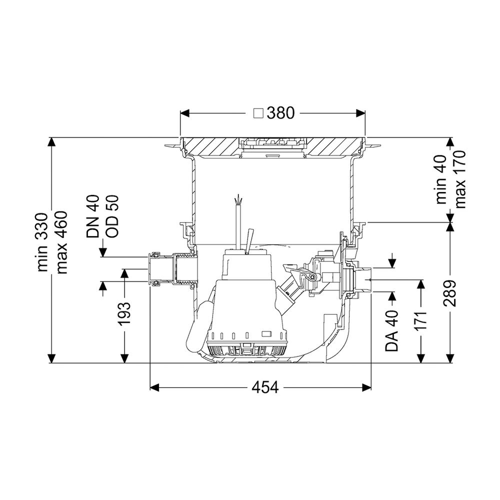 Kessel Hebeanlage Minilift S KTP 300-S1 Bodenplatte, Schwarz... KESSEL-280570S 4026092082553 (Abb. 2)