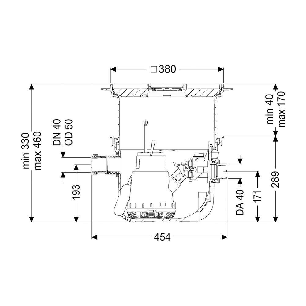 Kessel Hebeanlage Minilift S KTP 300-S1 Bodenplatte, befliesbar... KESSEL-280570X 4026092082546 (Abb. 2)