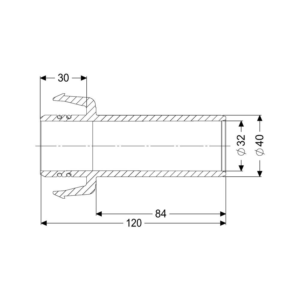 Kessel Adapter DN 32 PE, für Druckanschluss, 28086... KESSEL-28086 4026092083383 (Abb. 2)