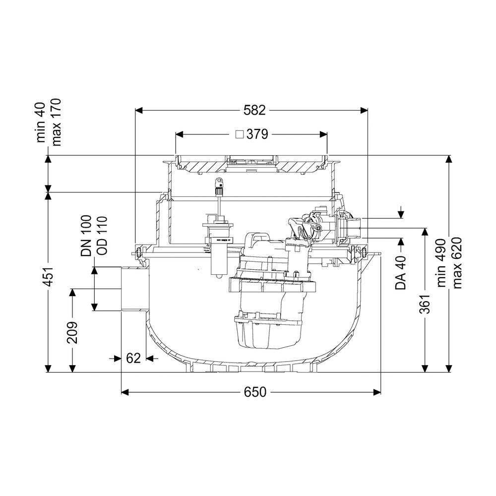 Kessel Hebeanlage Aqualift S Compact Duo GTF 1200 Bodenplatte, befliesbar... KESSEL-281230X 4026092082737 (Abb. 2)