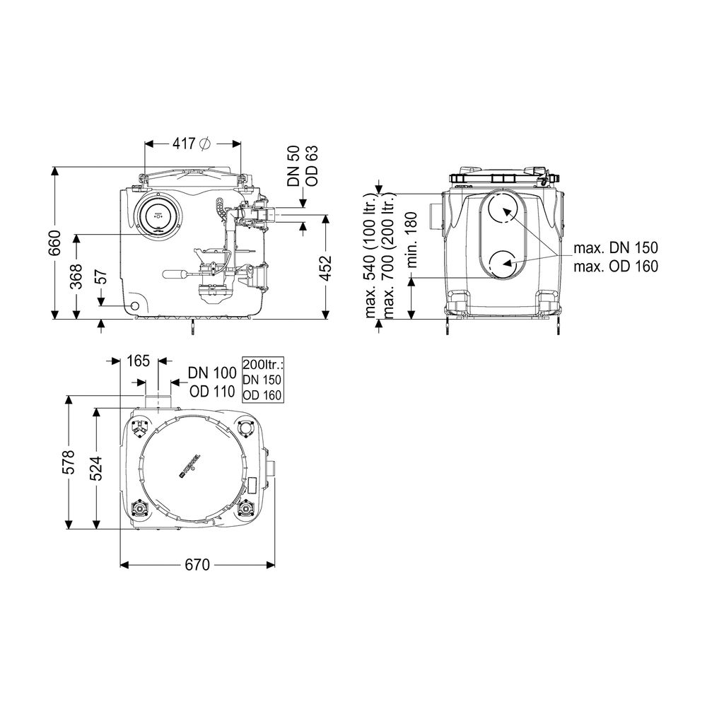 Kessel Hebeanlage Aqualift S 100 Mono GTF 600, freie Aufstellung... KESSEL-28511 4026092092880 (Abb. 2)