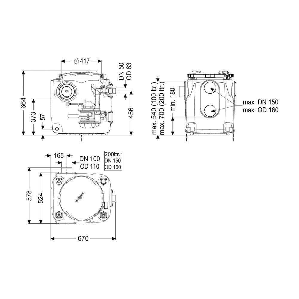 Kessel Hebeanlage Aqualift S 100 Mono GTF 1250, freie Aufstellung... KESSEL-28512 4026092092873 (Abb. 2)