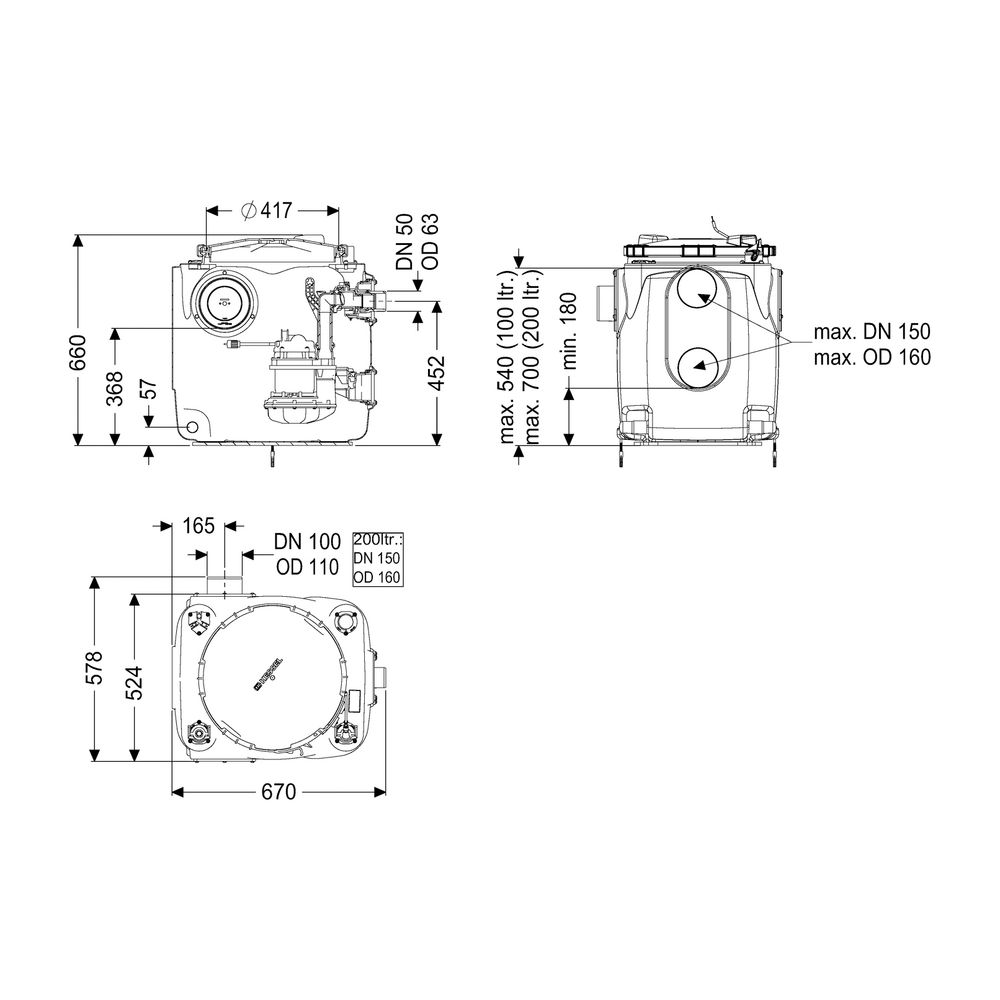 Kessel Hebeanlage Aqualift S 100 Tronic, GTF 1250, freie Aufstellung... KESSEL-28514 4026092092903 (Abb. 2)