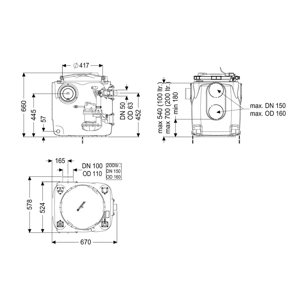 Kessel Hebeanlage Aqualift S 100 Duo GTF 1250, freie Aufstellung... KESSEL-28516 4026092092927 (Abb. 2)