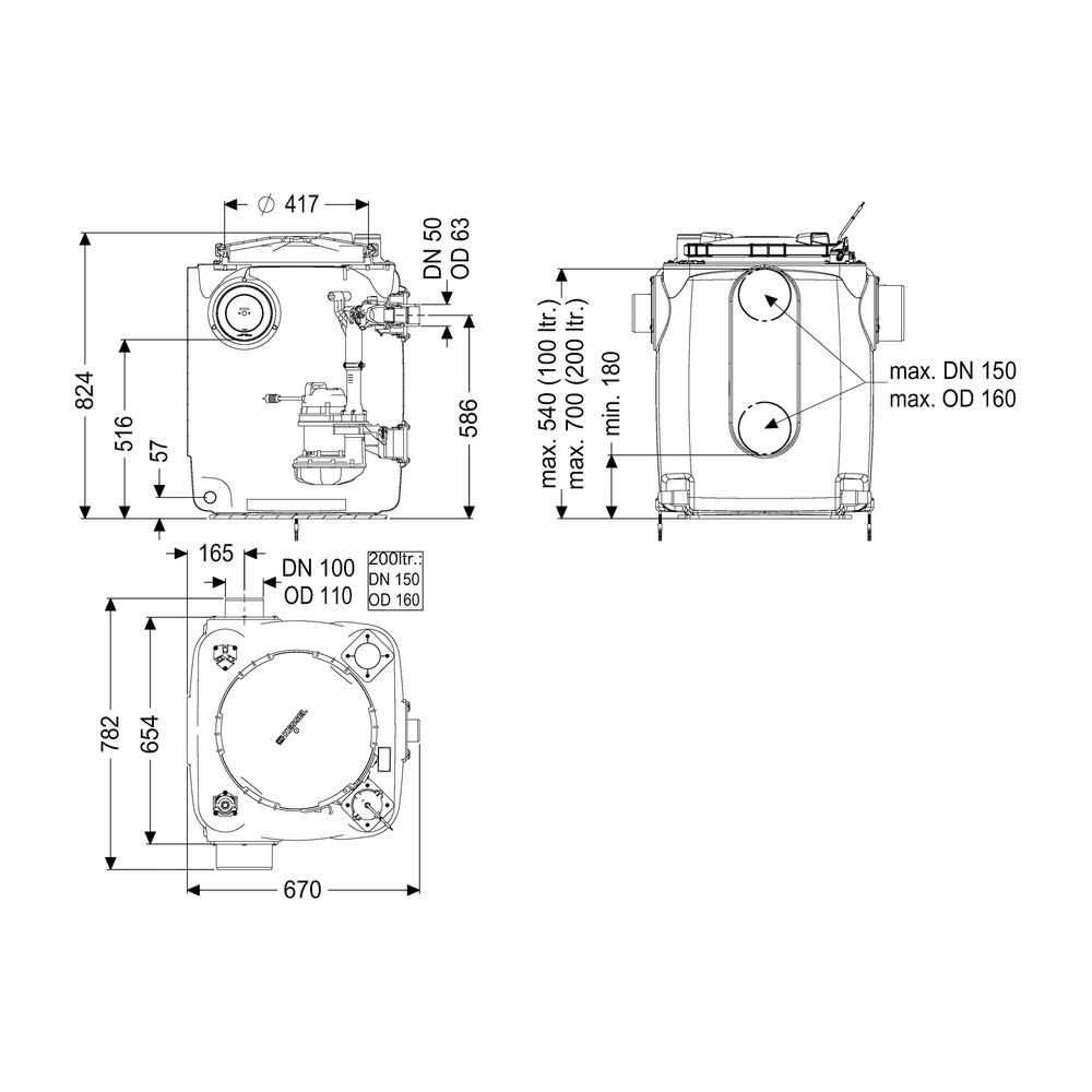 Kessel Hebeanlage Aqualift S 200 Duo GTF 1250, freie Aufstellung... KESSEL-28518 4026092092941 (Abb. 2)