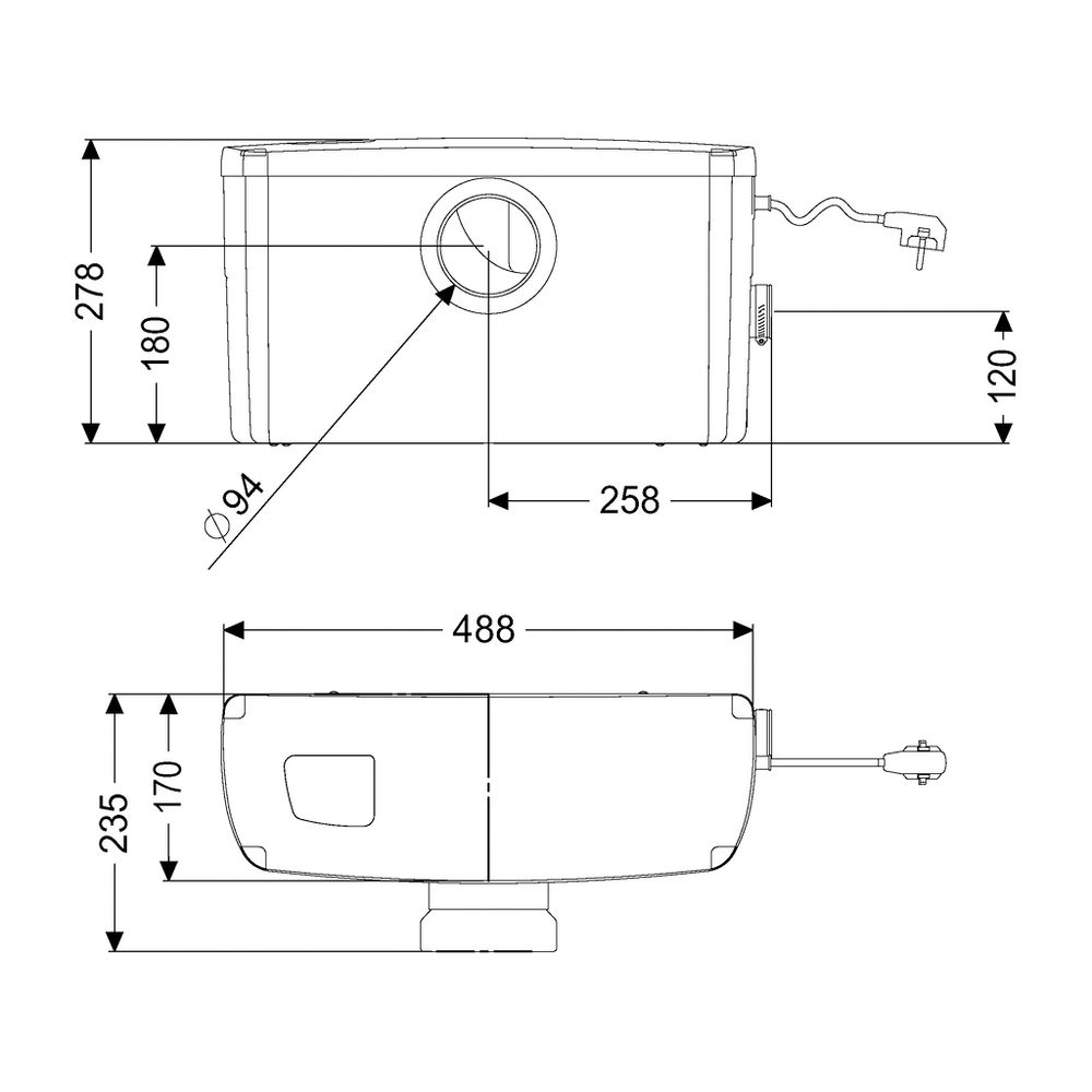 Kessel Kleinhebeanlage Minilift F freie Aufstellung... KESSEL-28520 4026092072899 (Abb. 2)