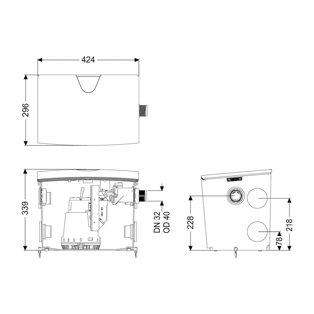 Kessel Hebeanlage Minilift S KTP 300, 2-polig, S1, mechanisch... KESSEL-28561 4026092096970 (Abb. 2)
