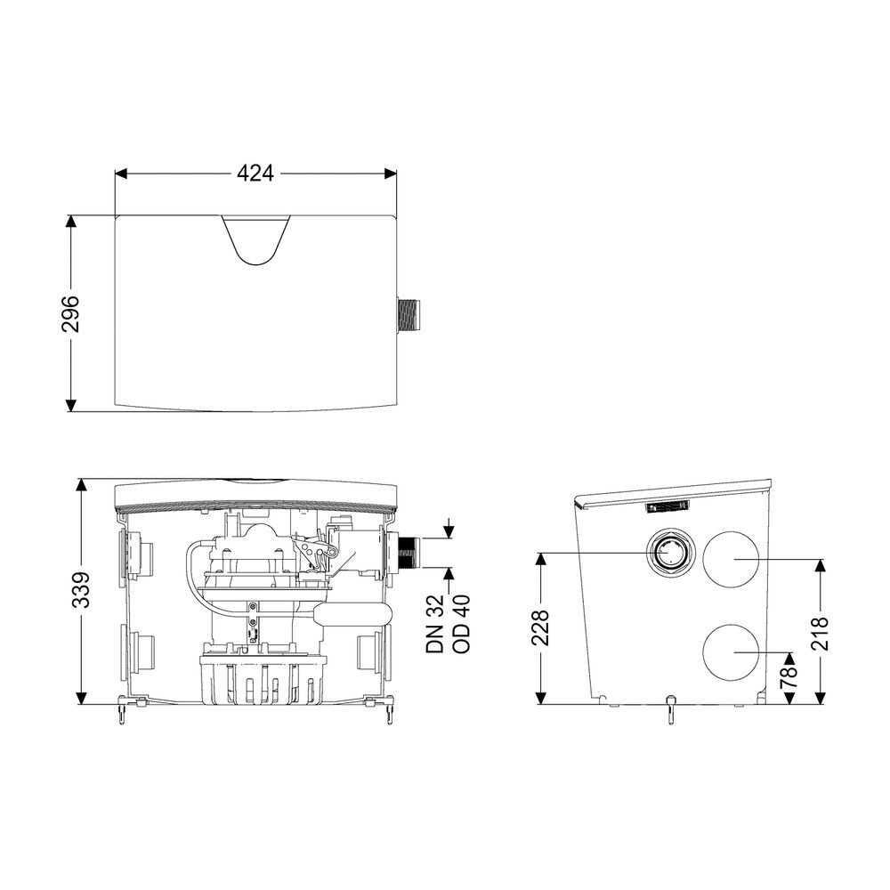 Kessel Hebeanlage Minilift S GTF 1000 resistant, freie Aufstellung... KESSEL-28563C 4026092097021 (Abb. 2)