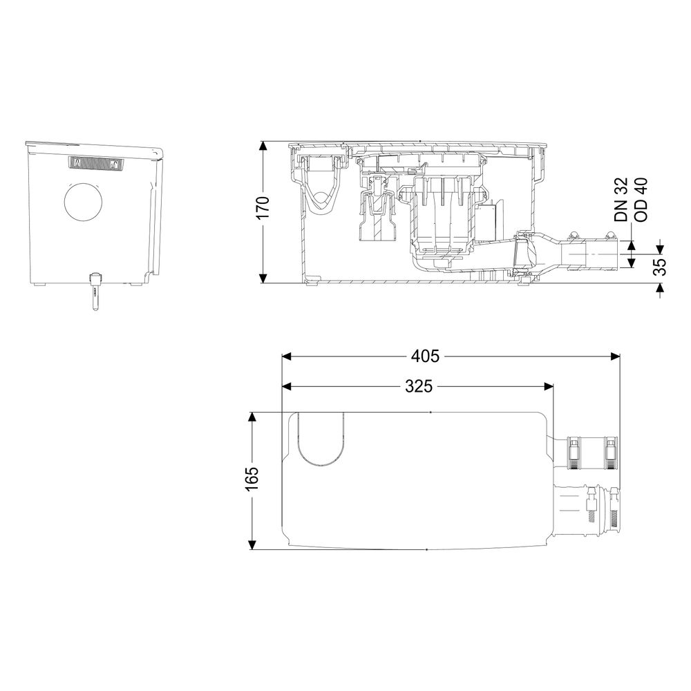 Kessel Kleinhebeanlage Minilift S GTF 250-S3, 230V, 6,5m3/h, Weiß... KESSEL-28564 4026092111611 (Abb. 8)